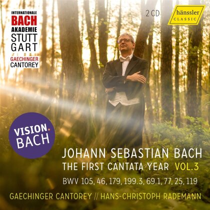 Feuersinger, Berndt, Johann Sebastian Bach (1685-1750), Hans-Christoph Rademann & Gächinger Kantorei - VISION.BACH - The First Cantata Year, Vol. 3 (BWV 105, 46, 179, 199.3, 69.1, 77, 25, 199) (2 CDs)