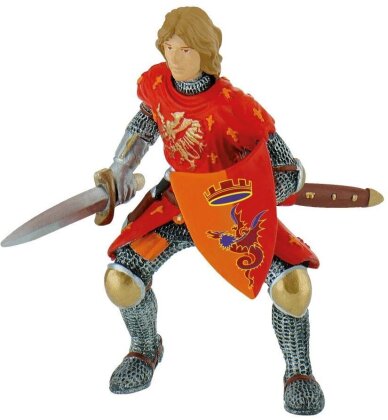 Prinz mit Schwert rot - Spielfigur
