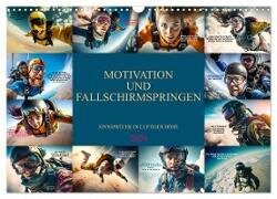 Motivation und Fallschirmspringen (Wandkalender 2024 DIN A3 quer) - CALVENDO Monatskalender