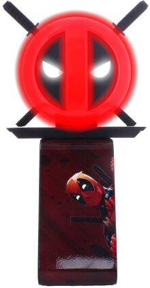 Cable Guys Ikon - Marvel - Deadpool Logo Support Lumineux Chargeur pour Téléphone et Manette (Sans Batterie)