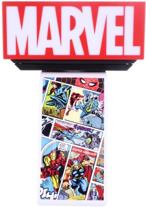 Cable Guys Ikon - Marvel - Marvel Logo Support Lumineux Chargeur pour Téléphone et Manette (Sans Batterie)