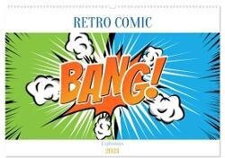 Retro Comic Explosions (Wandkalender 2024 DIN A2 quer) - CALVENDO Monatskalender