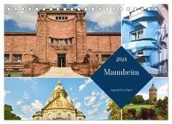 Mannheim - Jugendstil bis Popart (Tischkalender 2024 DIN A5 quer), CALVENDO Monatskalender
