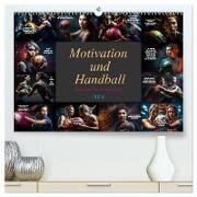 Motivation und Handball (hochwertiger Premium Wandkalender 2024 DIN A2 quer) - Kunstdruck in Hochglanz