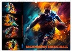 Faszination Basketball (Wandkalender 2024 DIN A2 quer) - CALVENDO Monatskalender