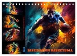 Faszination Basketball (Tischkalender 2024 DIN A5 quer) - CALVENDO Monatskalender