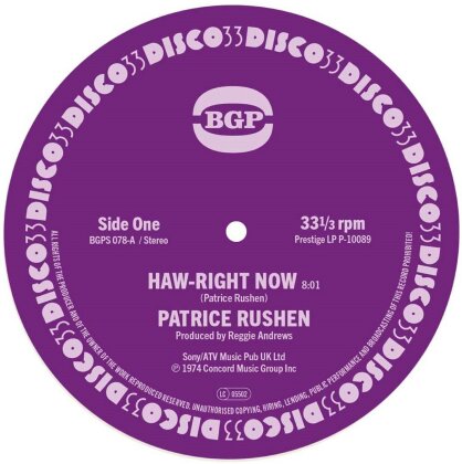 Patrice Rushen - Haw-Right Now / Kickin Back (7" Single)