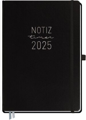 Wochen-Notiz-Timer Maxi 2025 A4 KL [Schwarz]