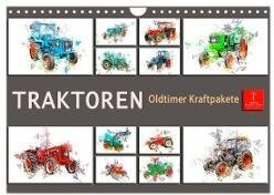 Traktoren Oldtimer Kraftpakete (Wandkalender 2024 DIN A4 quer) - CALVENDO Monatskalender