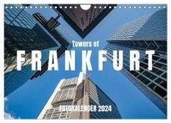 Towers of Frankfurt Fotokalender 2024 (Wandkalender 2024 DIN A4 quer) - CALVENDO Monatskalender