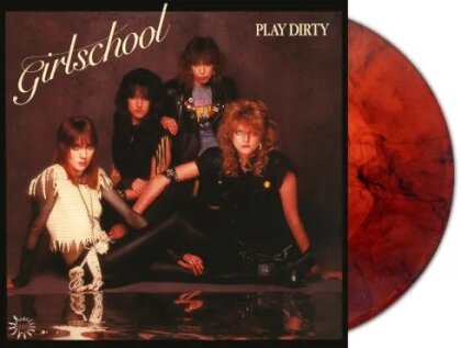 Girlschool - Play Dirty (2024 Reissue, Red Marble Vinyl, LP)