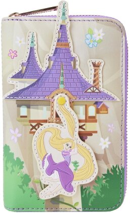 Loungefly: Disney - Tangled Rapunzel Swinging from Tower Zip Around Wallet