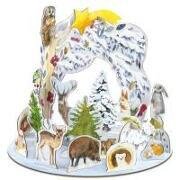Steck-Adventskalender 'Tiere im Winter'