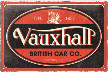 Vauxhall - Vintage Oval 20x30cm Blechschild