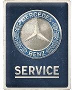 Mercedes-Benz - Service Emblem Blue 30x40cm Blechschild