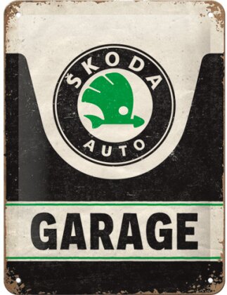 Skoda - Garage Blechschild 15 x 20cm