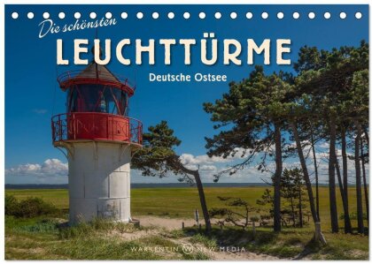 Die schönsten Leuchttürme - Deutsche Ostsee (Tischkalender 2025 DIN A5 quer), CALVENDO Monatskalender