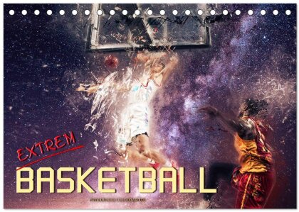 Basketball extrem (Tischkalender 2025 DIN A5 quer) - CALVENDO Monatskalender