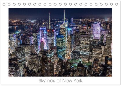 Skylines of New York (Tischkalender 2025 DIN A5 quer) - CALVENDO Monatskalender