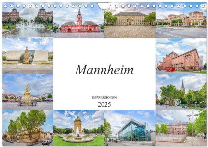 Mannheim Impressionen (Wandkalender 2025 DIN A4 quer) - CALVENDO Monatskalender
