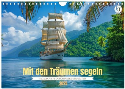 Mit den Träumen segeln (Wandkalender 2025 DIN A4 quer) - CALVENDO Monatskalender