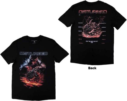 Disturbed Unisex T-Shirt - European Tour '23 Medallion (Back Print & Ex-Tour) - Grösse L