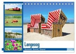 Langeoog - Sommer, Sonne, Strand (Tischkalender 2024 DIN A5 quer), CALVENDO Monatskalender