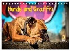 Hunde und Graffiti (Tischkalender 2024 DIN A5 quer) - CALVENDO Monatskalender