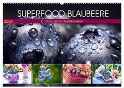 Superfood Blaubeere. Ich esse gerne Heidelbeeren! (Wandkalender 2024 DIN A2 quer) - CALVENDO Monatskalender