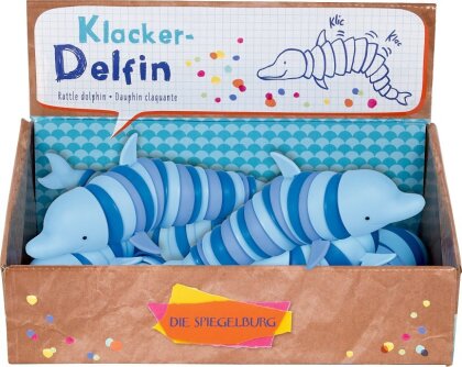 Klacker-Delfin - Bunte Geschenke - Spiegelburg-Nr. 22002 / Thekenaufsteller = 10 Exemplare