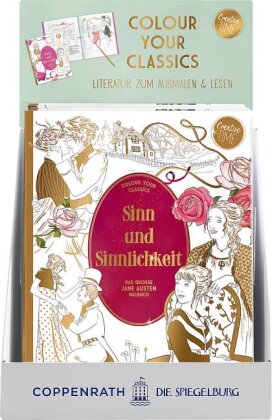 Colour your Classics Creative Time (4x3 Ex.)Sherlock Holmes Jane Austin - Best. Nr. 95775 / Thekenaufsteller = 4 x 3 Exemplare