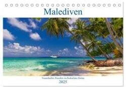 Malediven - Traumhaftes Paradies im Indischen Ozean (Tischkalender 2025 DIN A5 quer), CALVENDO Monatskalender