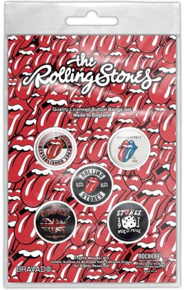 The Rolling Stones Button Badge Pack - Tour Collection