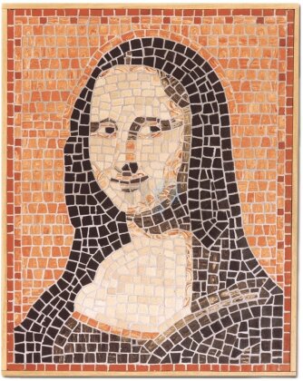 Keramik Stein Mosaik: Mona Lisa 34 x 27 cm