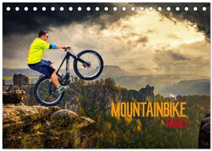 Mountainbike Trails (Tischkalender 2025 DIN A5 quer) - CALVENDO Monatskalender
