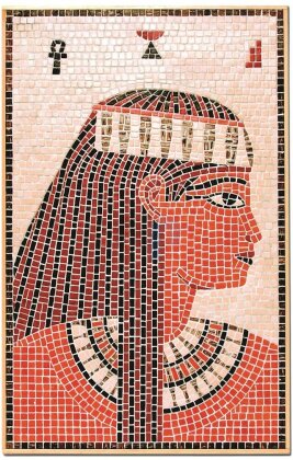 Keramik Stein Mosaik: Cleopatra (34.5 x 54.5 cm)