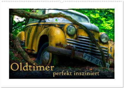 Oldtimer perfekt insziniert (Wandkalender 2025 DIN A2 quer) - CALVENDO Monatskalender