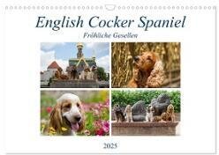 English Cocker Spaniel - Fröhliche Gesellen (Wandkalender 2025 DIN A3 quer), CALVENDO Monatskalender