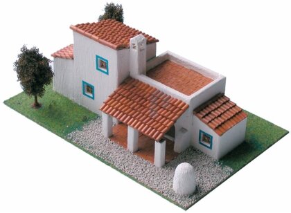 3D Keramik-Modellbausatz - Traditionelles Ibiza-Haus (26 x 10 x 22 cm)