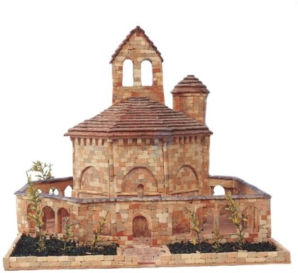 3D Keramik-Modellbausatz: Kirche Santa María de Eunate (33 x 30 x 52 cm)