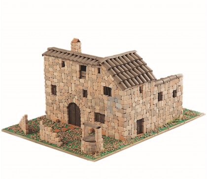 Kit modello 3D in ceramica: Casa di campagna con pozzo della regione dell'hort de Manus (33 x 16 x 26 cm)