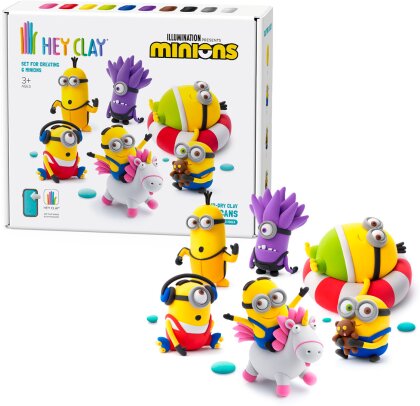 Hey Clay Minions Set, d/e - selbsttrocknende Knete, App mit