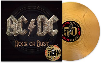 AC/DC - Rock Or Bust (2024 Reissue, 50 Years Of Rock And Roll, Sony, Gold Nugget Vinyl, LP)