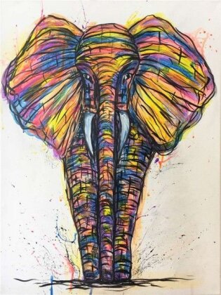 Diamond Painting Elephant Sketch 40x30 cm