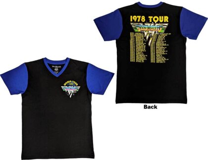 Van Halen Unisex Raglan T-Shirt - 1978 Tour Dates (Back Print)