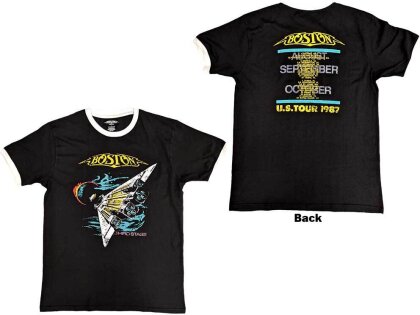 Boston Unisex Ringer T-Shirt - US Tour '87 (Back Print)