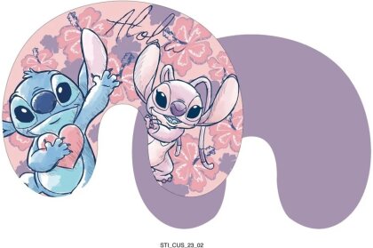 Coussin de voyage violet - Stitch & Angel - Lilo & Stitch