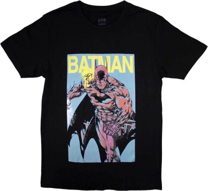 DC Comics Unisex T-Shirt: Batman - Pop Colours (Black)