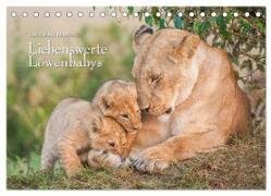 Emotionale Momente - Liebenswerte Löwenbabys / CH-Version (Tischkalender 2025 DIN A5 quer), CALVENDO Monatskalender