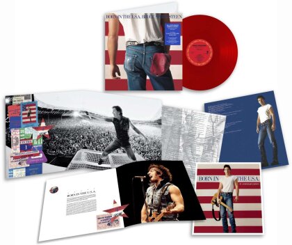 Bruce Springsteen - Born In The U.S.A. (2024 Reissue, + Lithograph, Gatefold, Expanded Gatefold Wallet Edition, Édition 40ème Anniversaire, Red Vinyl, LP)